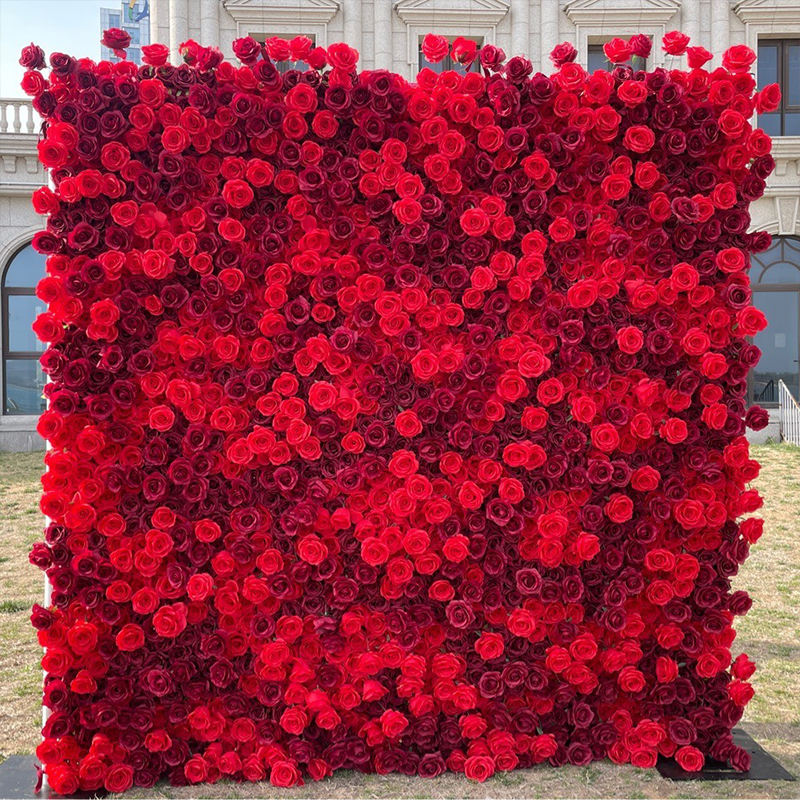 Red flower wall rental