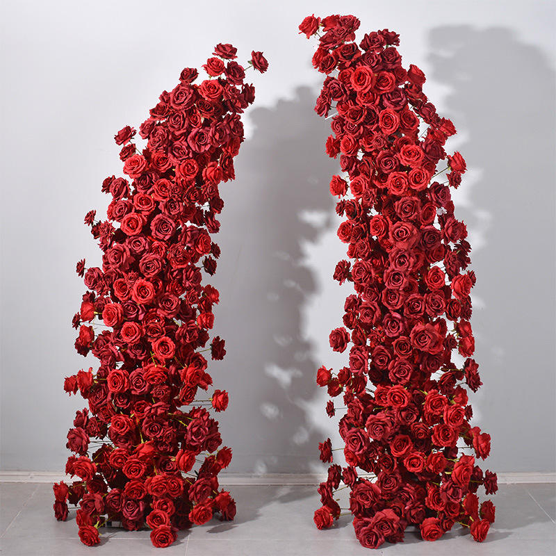 Red flower arch rental