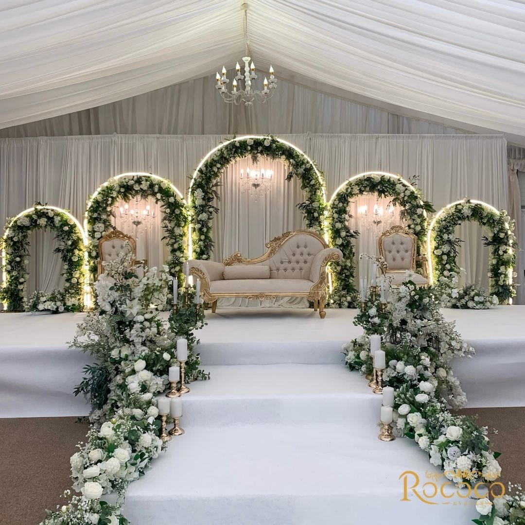 Elegant Floral Arch Backdrop - Wedding decor in Vaughan and GTA